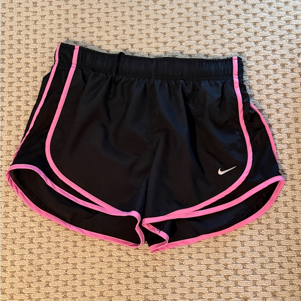 Nike Women's Athletic Shorts Black with Pink Accents
